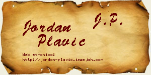 Jordan Plavić vizit kartica